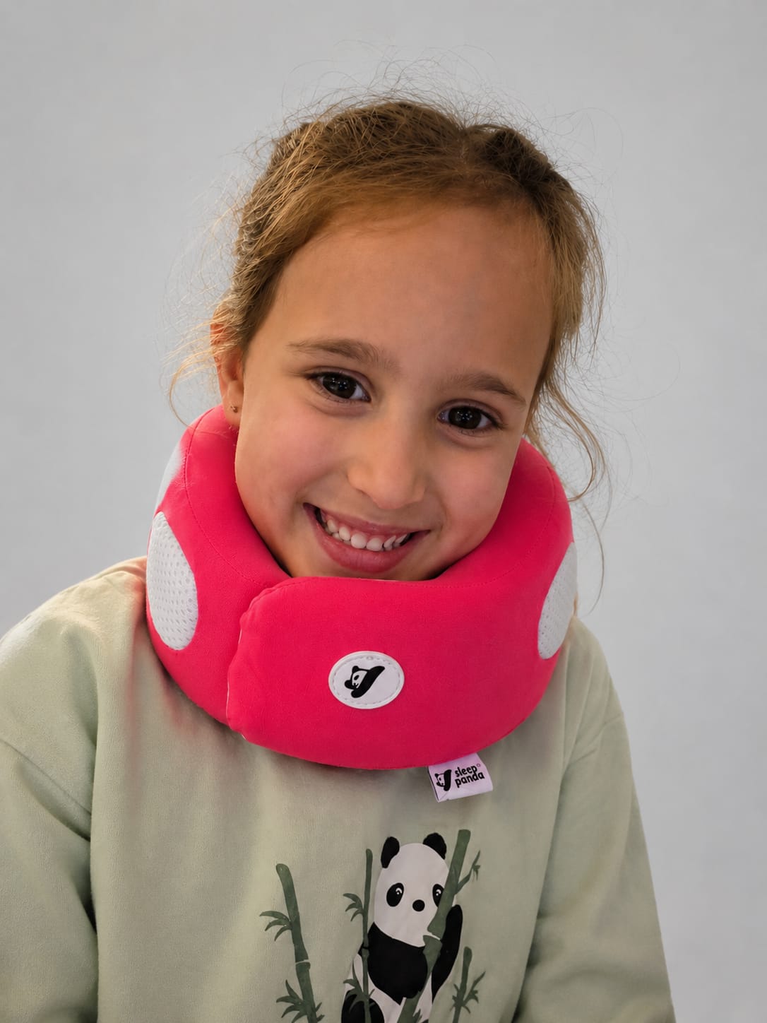 Kids Travel Neck Pillow – Pink with Carry Case