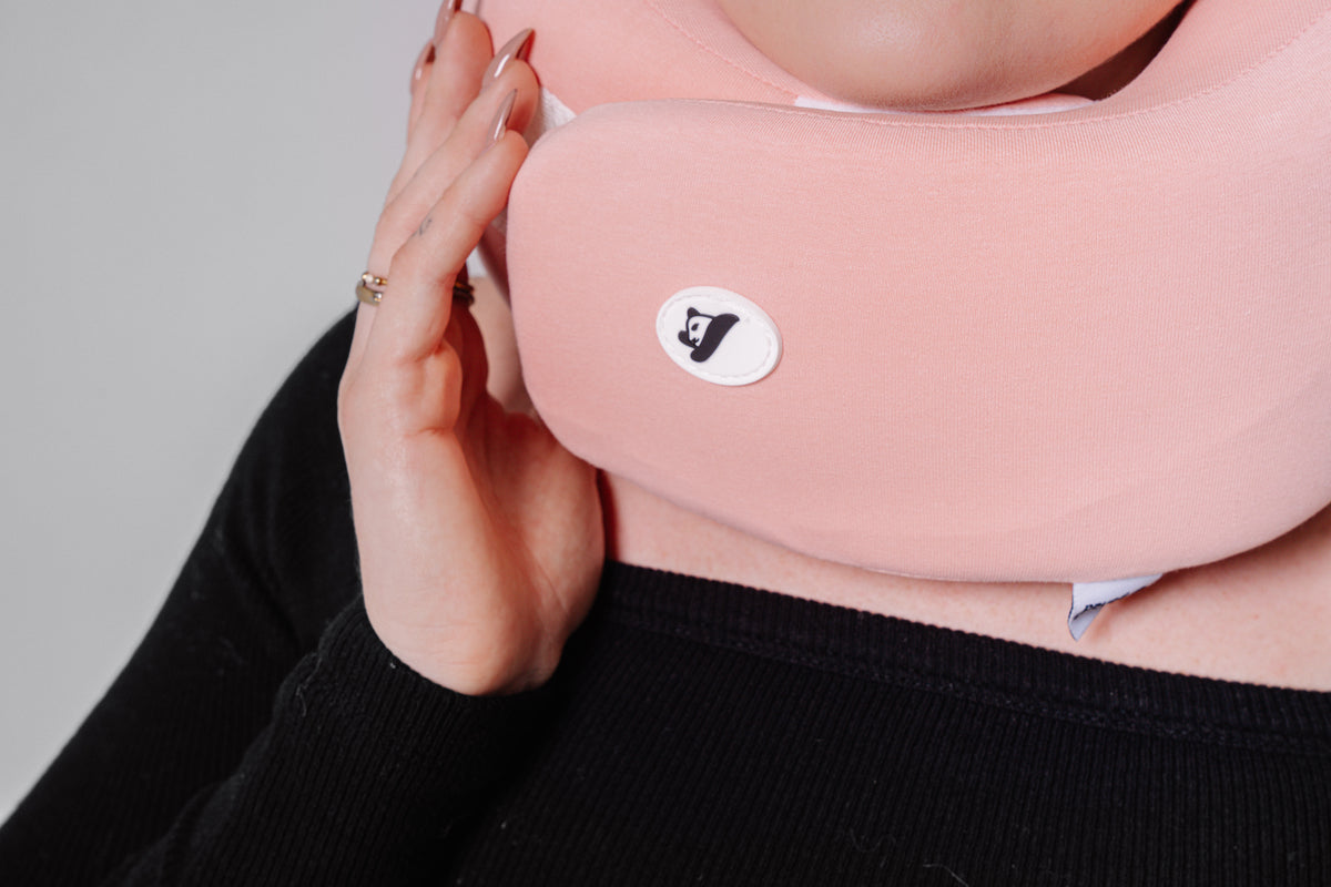 Premium Travel Neck Pillow – Pink with Carry Case