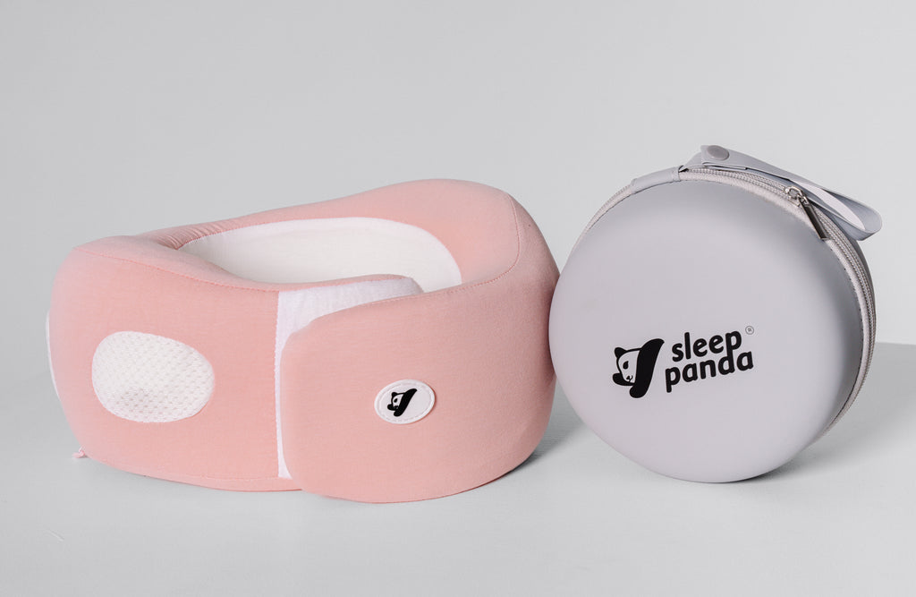 Premium Travel Neck Pillow – Pink with Carry Case