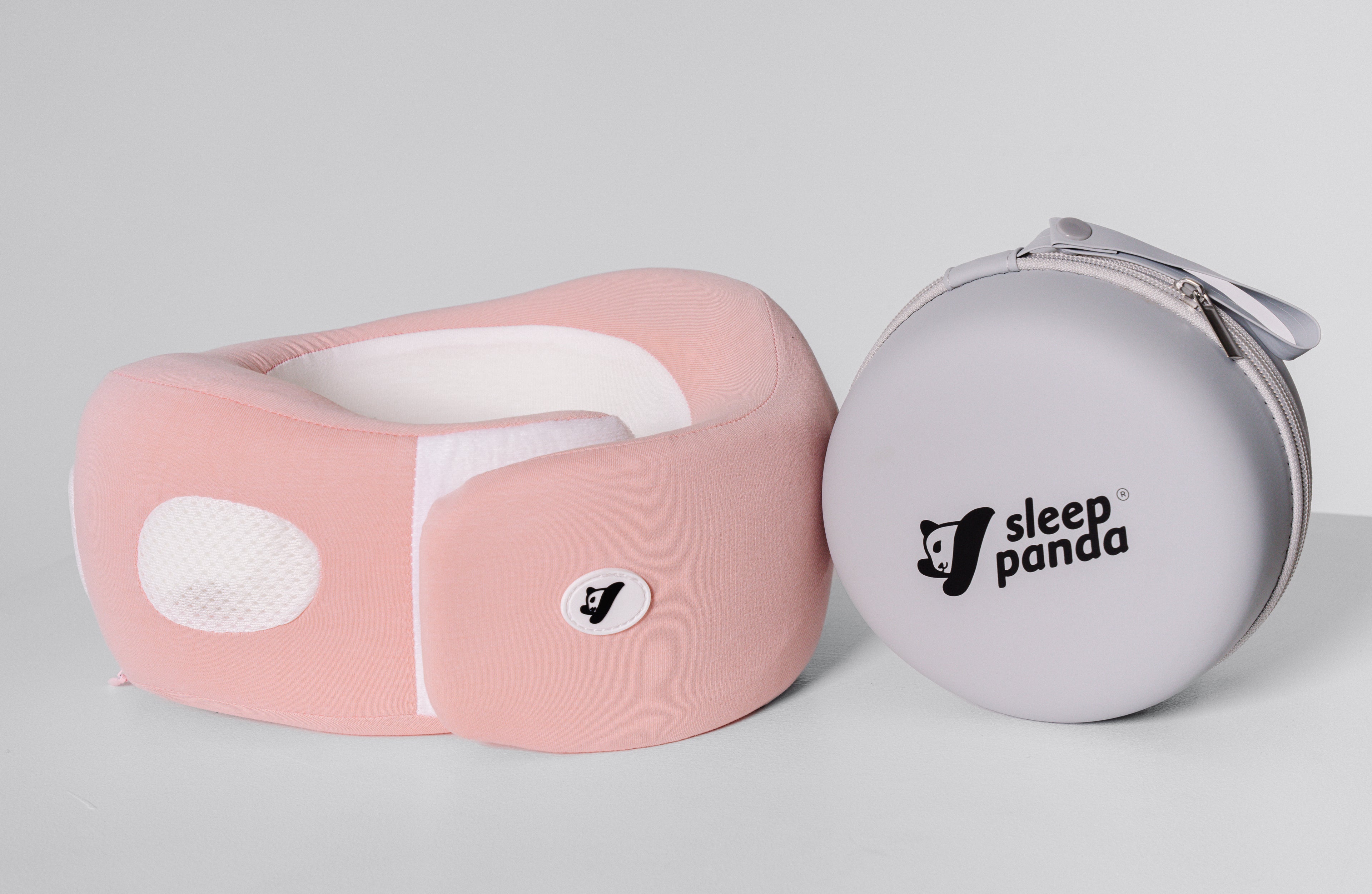 Premium Travel Neck Pillow – Pink with Carry Case
