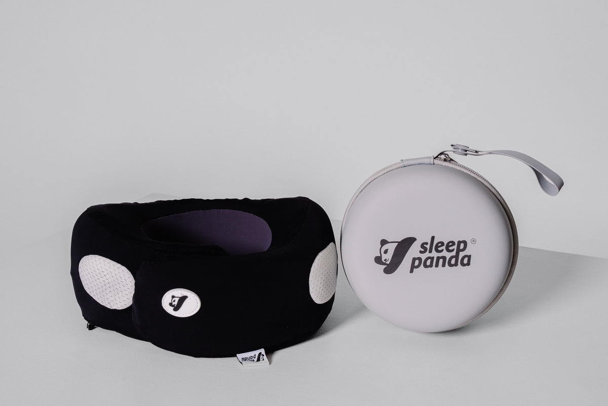 Kids Travel Neck Pillow – Black with Carry Case