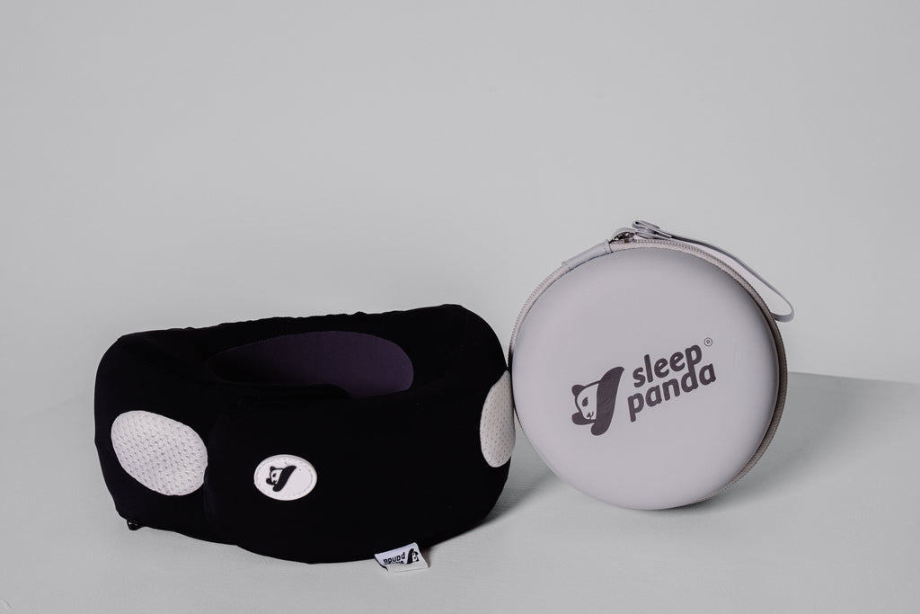 Kids Travel Neck Pillow – Black with Carry Case