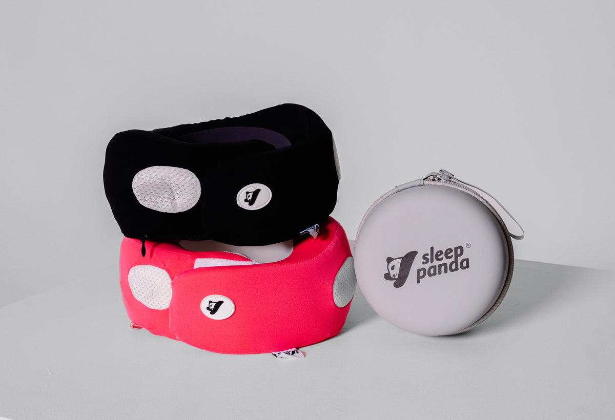 Kids Travel Neck Pillow – Pink with Carry Case